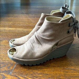 Fly London Peep-Toe Wedge Sandals